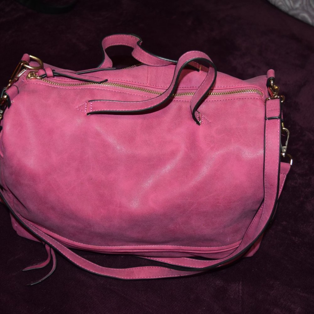 Pink Faux Leather Purse